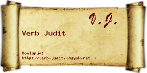 Verb Judit névjegykártya